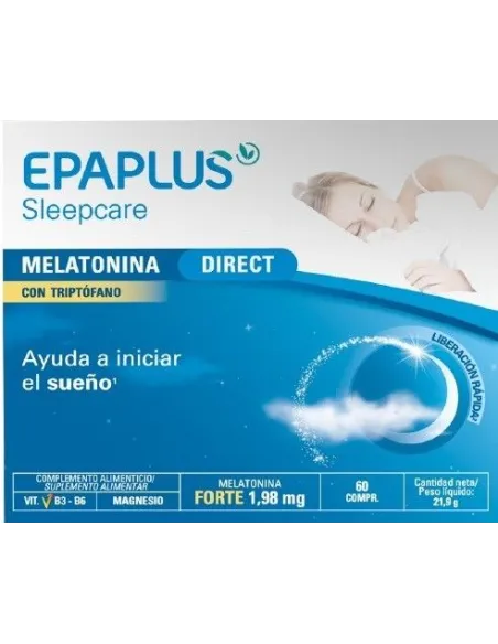 EPAPLUS SLEEPCARE MELATONINA DIRECT TRIPTÓFANO 60 COMPRIMIDOS