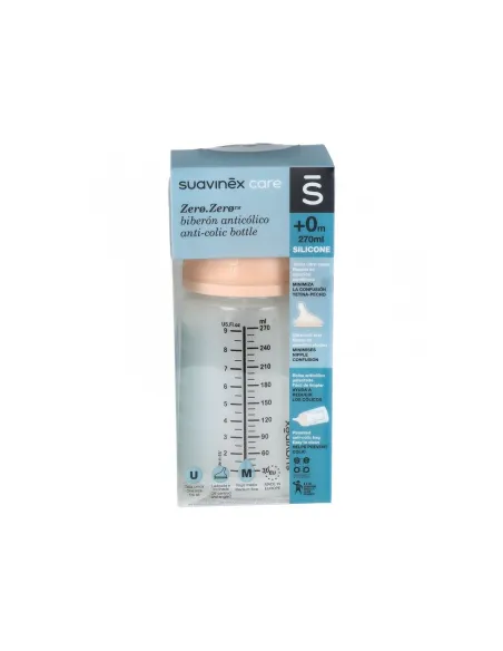 SUAVINEX BIBERÓN ANTICÓLICO ZEROZERO FLUJO MEDIO +0M 270 ML