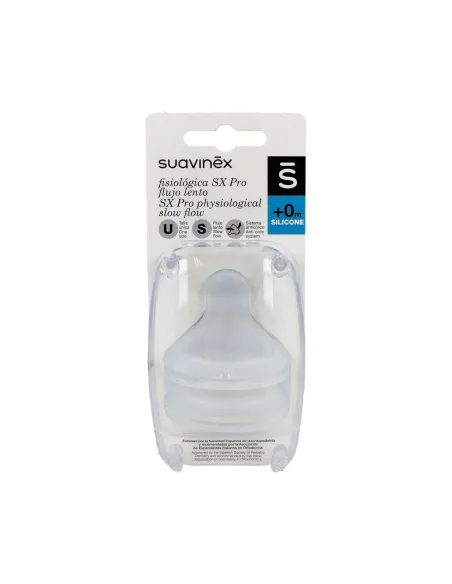 SUAVINEX TETINA SILICONA FISIOLÓGICA FLUJO S 2UDS