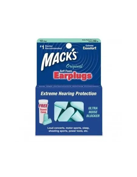 MACKS TAPONES OÍDO ESPUMA RUIDO 10UDS