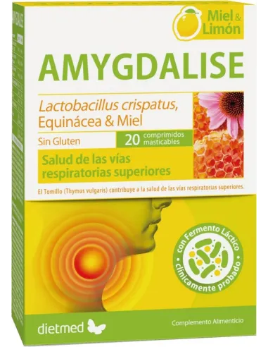 AMYGDALISE MIEL LIMON 20 COMP. MASTICABLES