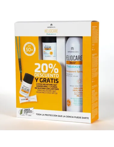 PACK HELIOCARE 360 PED. STICK 25G+SPRAY 20ML