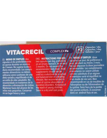 VITACRECIL COMPLEX FE 90 CAPSULAS