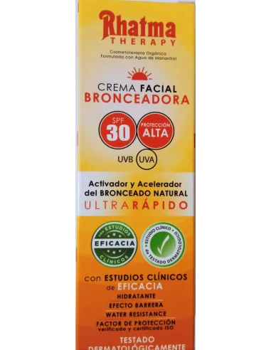 CREMA FACIAL BRONCEADORA SPF 30 RHATMA 60ML