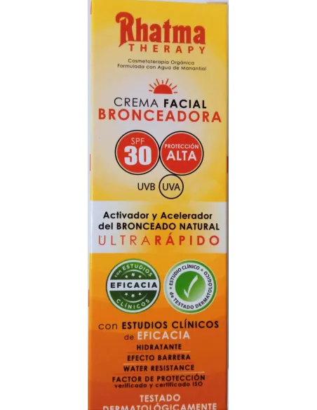 CREMA FACIAL BRONCEADORA SPF 30 RHATMA 60ML