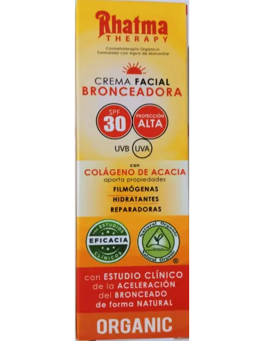 CREMA FACIAL BRONCEADORA SPF 30 RHATMA 60ML
