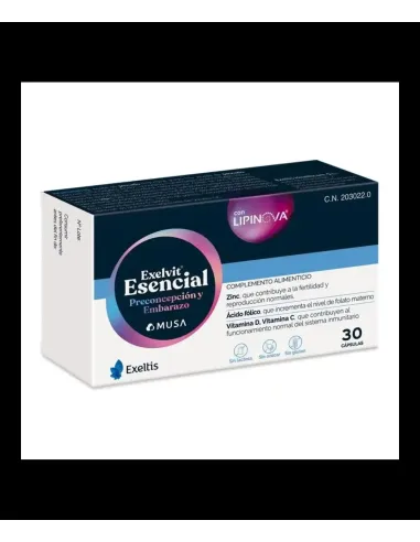 Exelvit Esencial Preconcepción y Embarazo 30 cápsulas