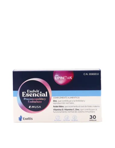 Exelvit Esencial Preconcepción y Embarazo 30 cápsulas