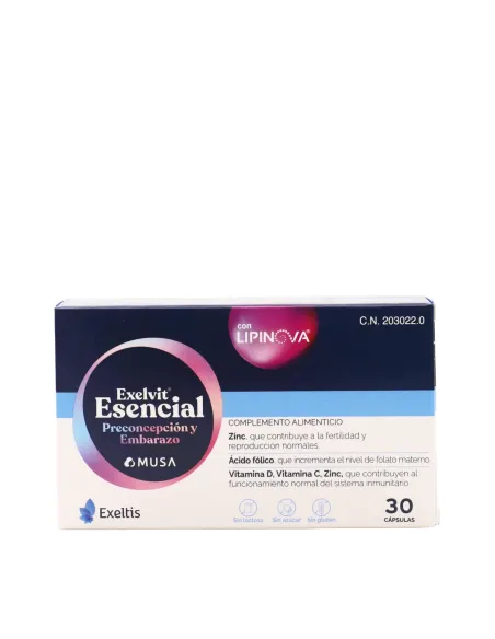 Exelvit Esencial Preconcepción y Embarazo 30 cápsulas