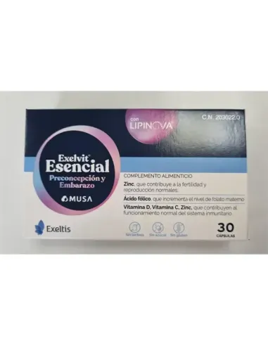 Exelvit Esencial Preconcepción y Embarazo 30 cápsulas