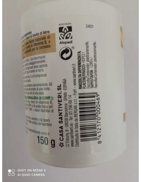 LEVADURA DE CERVEZA COMPRIMIDOS SANTIVERI