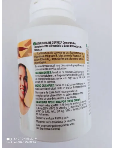 LEVADURA DE CERVEZA COMPRIMIDOS SANTIVERI