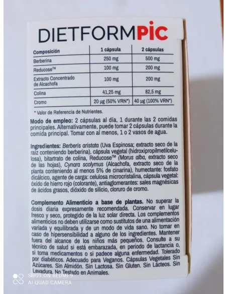 DIETFORMPIC 30 CAPSULAS