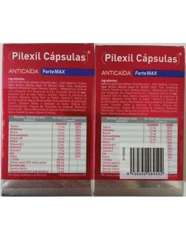 KIT DUPLO PILEXIL CAPS FORTE MAX 60+60 CAPS