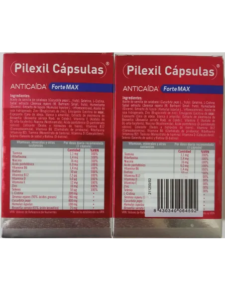 KIT DUPLO PILEXIL CAPS FORTE MAX 60+60 CAPS