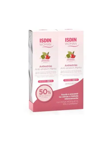 ISDIN Antiestrías Duplo (2x250ml) - Pack Ahorro 50% en 2ª Unidad