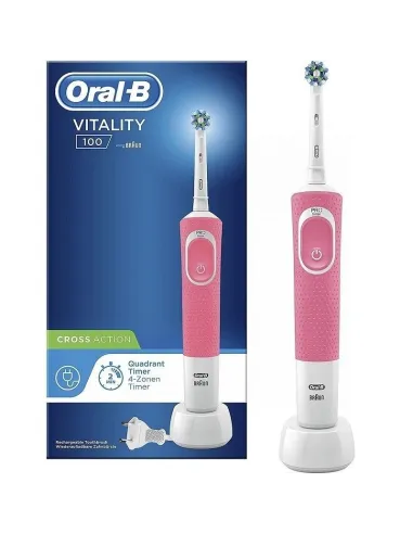 ORAL-B CEPILLO DENTAL ELÉCTRICO RECARGABLE VITALITY 100 CROSS ACTION ROSA