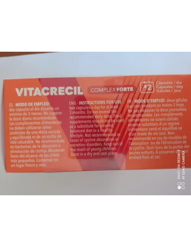 VITACRECIL COMPLEX FORTE DUPLO 90 CAPS.