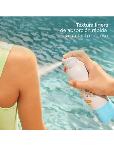 Fotoprotector ISDIN Pediatrics Transparent spray Wet Skin SPF 50 - Protector solar corporal para niños, invisible, ligero, p...