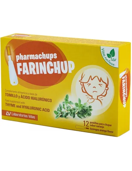 PHARMACHUPS FARINCHUP SABOR NARANJA 12 PASTILLAS