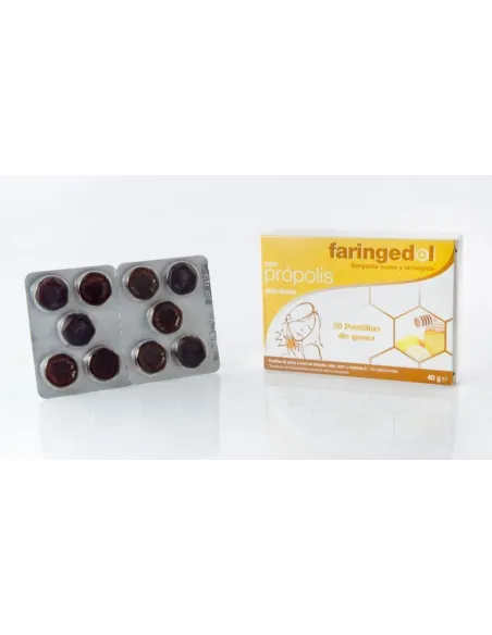FARINGEDOL PASTILLAS DE GOMA MIEL Y LIMON 20UDS