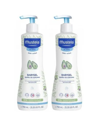 MUSTELA BABYGEL BAÑO DE ESPUMA 2 X 750ML
