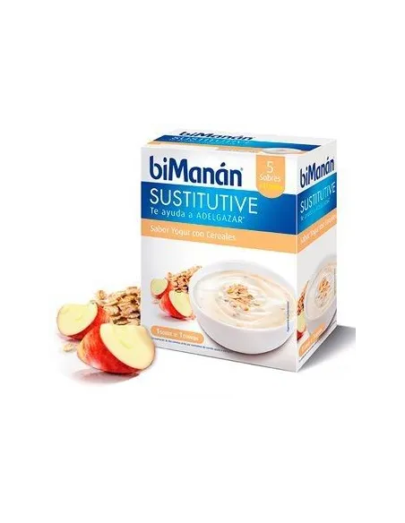 BIMANÁN CREMA SABOR YOGUR CON CEREALES 6 SOBRES