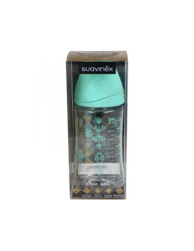 SUAVINEX BIBERÓN TETINA FISIOLÓGICA SILICONA PREMIUM BONHOMIA TALLA M 270ML