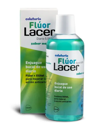 LACER COLUTORIO FLÚOR DIARIO 0,05% SABOR MENTA 500ML