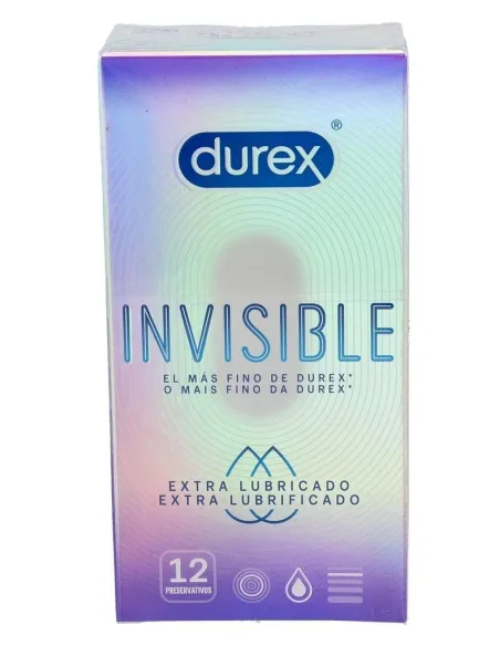 DUREX INVISIBLE PRESERVATIVO EXTRA FINO EXTRA LUBRICADO 12UDS