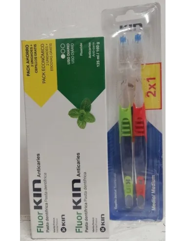 FLUOR KIN DUPLO PASTA 125ML + 2 CEPILLOS