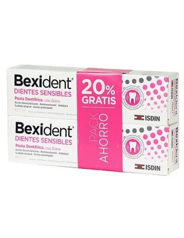 ISDIN BEXIDENT DIENTES SENSIBLES PASTA DENTÍFRICA 2 X 75ML