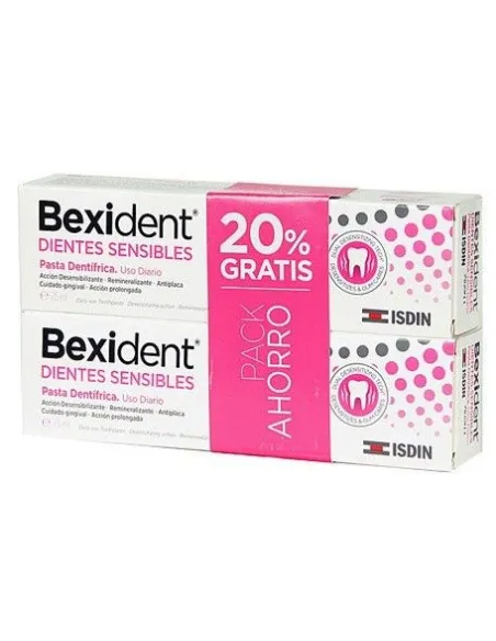ISDIN BEXIDENT DIENTES SENSIBLES PASTA DENTÍFRICA 2 X 75ML