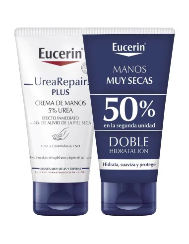 EUCERIN UREAREPAIR PLUS 5% UREA CREMA DE MANOS 2 X 75ML