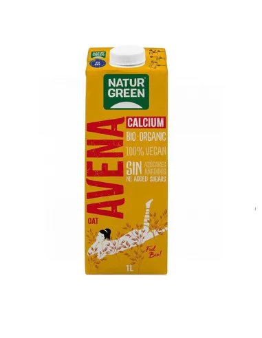 NATURGREEN BEBIDA ECOLÓGICA AVENA CON CALCIO 1L