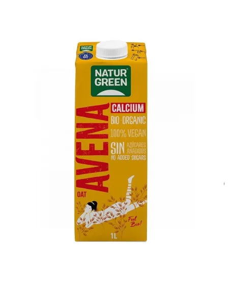 NATURGREEN BEBIDA ECOLÓGICA AVENA CON CALCIO 1L