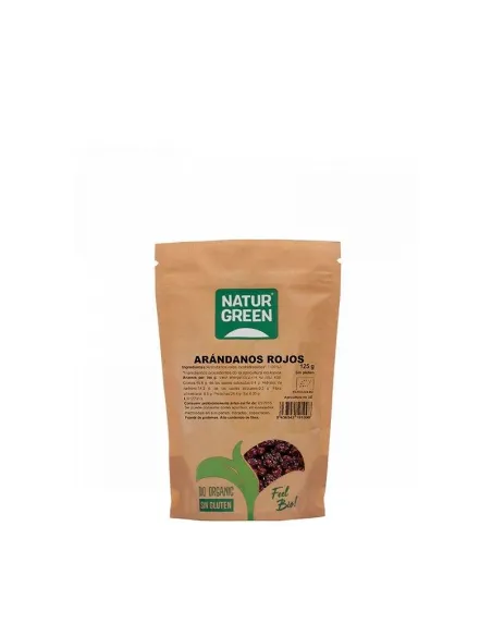 NATURGREEN ARÁNDANOS ROJOS ECOLÓGICOS DESHIDRATADOS 125GR