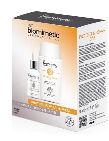BIOMIMETIC PACK PROTECT & REPAIR PROTECTOR SOLAR + PRE-BASE DESPIGMENTANTE