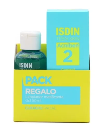 ISDIN ACNIBEN GEL CREMA CONTROL DE BRILLOS 40ML + LIMPIADOR MATIFICANTE 150ML