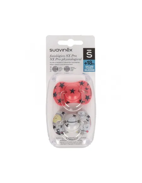 SUAVINEX CHUPETE SILICONA FISIOLÓGICO+ 18 MESES 2 UNIDADES