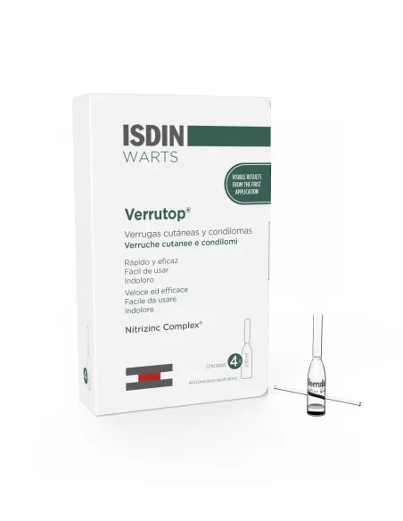 ISDIN VERRUTOP WARTS 4 AMPOLLAS + APLICADOR
