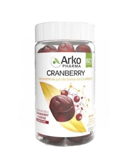 ARKOPHARMA ARANDANO ROJO GUMMIES 60 CARAMELOS DE GOMA SABOR ARANDANO ROJO Y CEREZA